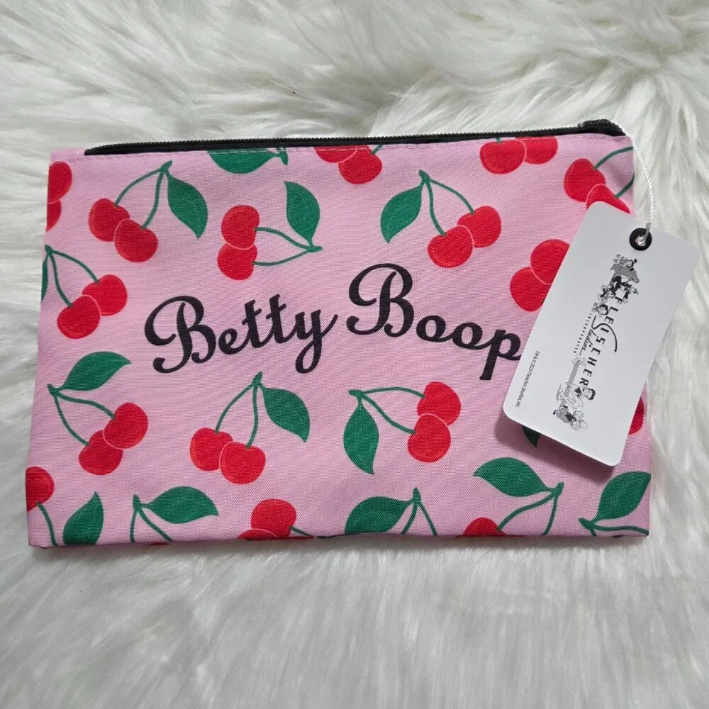 Betty Boop Cosmetic Pouch, Mirror & Tweezer Set